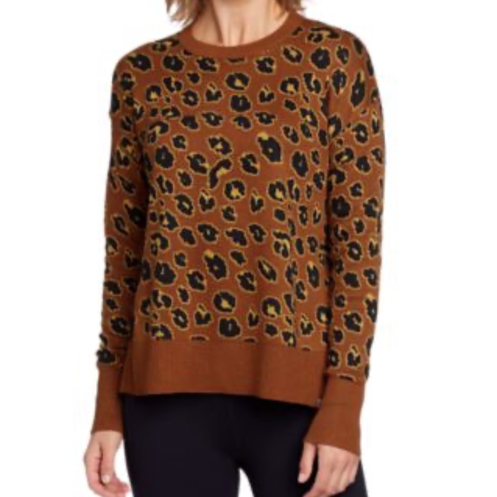 Eddie Bauer Engage Leopard Crewneck Sweater